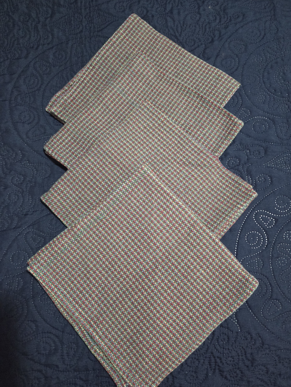 Woven Multi-Color Cotton Napkins - Set of 4